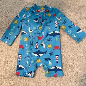 Carter's Blue Swimsuit with Colorful Sea Life